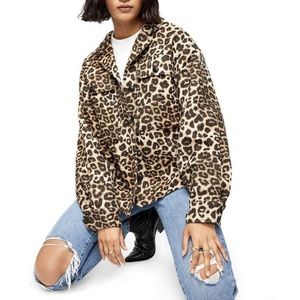 Anine Bing leopard shirt jacket $350